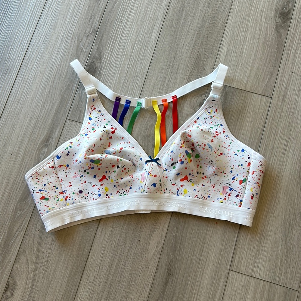 EUC Cacique Multi Colored Bra Size 42C